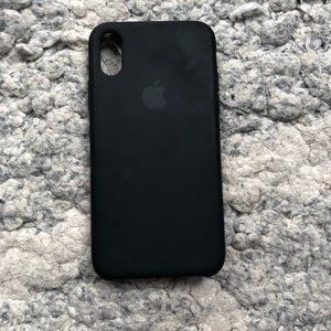Black Apple silicon Case IPhone X